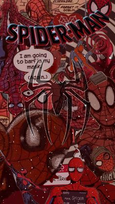 spider - man is in the middle of an image with words above it that say i am going to barry