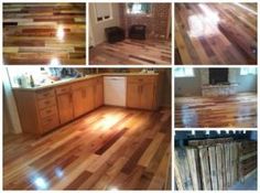 several pictures of different types of wood flooring