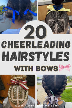 Look your best while performing your cheerleading routine with these CUTE hairstyles. Put your hair in a bun and have some fun! We also share the best cheerleading hairstyles for competition to look your best while supporting your team! Read more: Hairstyles for Cheerleading, Cheerleading Hairstyles Ideas, Cute Cheerleading Hairstyles, Cheerleading Styles for Competition, Easy Cheerleading Hairstyles, and much more! Cheerleading Routine, Cheerleading Hairstyles, Cheer Hair, Bow Hairstyle, Cheer Girl, Have Some Fun, Bun Hairstyles, Cheerleading