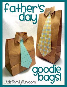 father's day goodie bags with ties on them