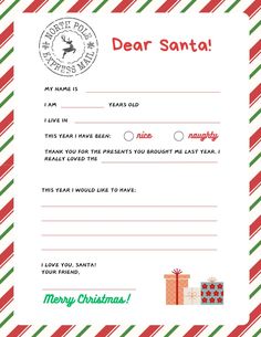 a letter from santa to someone who is giving him a christmas present for the holiday season