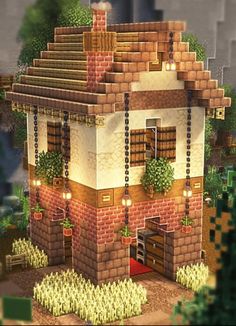 an image of a house made out of bricks