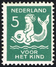 a stamp with a mermaid on it