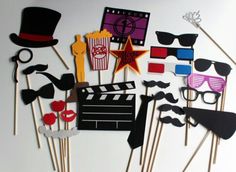 the photo booth props are ready to be used