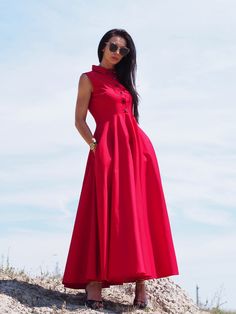 "Long summer dress,Red maxi dress,Women maxi dress,Long Maxi dress,Summer maxi dress,Maxi dress women,Extravagant red maxi dress,summer dress 🎁 Gift - ✈ EXPRESS SHIPPING✈ ☎ Please, provide your mobile number in a note to seller ♥ ♥ ♥ STANDART SIZES : SIZE XS bust: around 33 in / 84-86 cm Waist: around 26 in / 62-64 cm Hip: around 35.5 in / 88-90 cm Aproxx height: 5'3\" / 160 cm SIZE S bust: around 35 in / 88-90 cm Waist: around 28 in / 66-68cm Hip: around 37 in / 90-92cm Aproxx height: 5'5\" / Long Maxi Dress Summer, Long Summer Dress, Long Summer Dresses Maxi, Maxi Dress Summer, Red Maxi Dress, Red Summer Dresses, Maxi Dress Long, Red Maxi, Red Dress Maxi