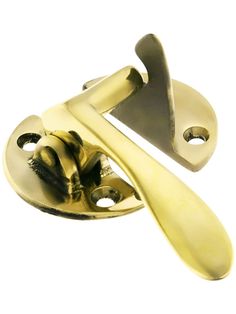 a pair of brass handles on a white background