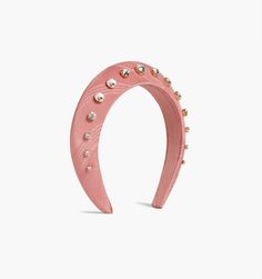 The Jeweled Halo Headband - Pink Moiré Ophelia Dress, Hill House Home, Wearing A Crown, Nap Dress, Luxury Hair Accessories, Pink Emerald, Halo Headband, Hill House, Pad Design