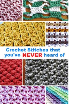 crochet stitches that you've never heard of