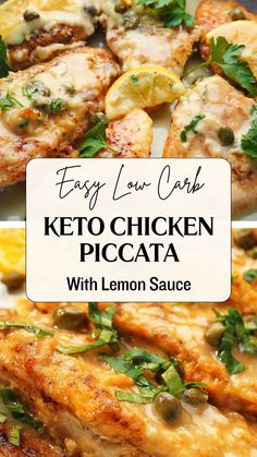 easy low carb keto chicken piccata with lemon sauce is the perfect meal