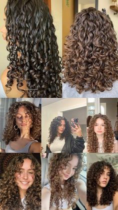 Long Natural Curly Hair, Natural Curly Hair Cuts, Hairstyle Examples, Brown Curly Hair