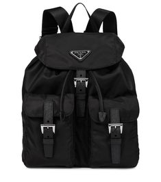 Prada Backpack, Luxury Backpack, Backpack Free, Prada Nylon, Fancy Bags, Designer Backpacks, Prada Bag, Luxury Items, Calf Leather