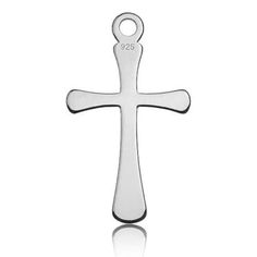 Charm Cross Sterling Silver 925. Element perfect for chains and bracelets. Material: silver 925 Product available in various different versions:  - sterling silver 925 (no plating), - gold-plated silver, - rose gold-plated silver. Approx. size: - height - 16,7 mm - width - 9,7 mm - hole's diameter - 1,2 mm - thickness - 0,4 mm - weight - 0,17 g Silver Tarnish Resistant Charms For Gift, Silver Tarnish-resistant Charms For Gifts, Sterling Silver Tarnish Resistant Charms, Tarnish Resistant Sterling Silver Charms, Silver Minimalist Pendant Charms, Minimalist Silver Pendant Charms, Gold Plated Silver, Rose Gold Plates, Silver 925