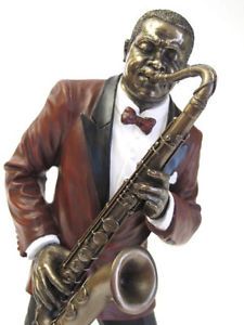 a statue of a man with a saxophone