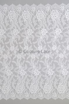 Step into timeless elegance with our exquisite collection of French Floral Lace. Crafted with passion, this Bridal Raschel Lace exudes sophistication, perfect for your dream wedding ensemble. Elevate your veil with our French Veil Lace, adorned with intricate floral patterns. Embrace the charm of Bridal Chantilly Lace for a vintage touch. Celebrate love with Edwardian Lace Fabric, a testament to everlasting beauty. Shop now and create an enchanting bridal look!  ❀❀ DETAILS ❀❀  Color: off-white W Elegant White Scalloped Lace, Elegant White Lace With Lace Back, Delicate White Lace Dress, Classic White Lace Dress, Elegant White Tulle Fabric With Lace Trim, White Elegant Tulle Fabric With Lace Trim, White Delicate Lace For Wedding, Delicate White Lace For Wedding, Elegant Cream Lace With Lace Back