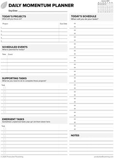 a printable daily planner with the words daily and schedules on it, in black
