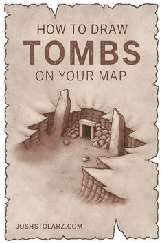 how to draw tombstones on your map with the title, how to draw tombstones on