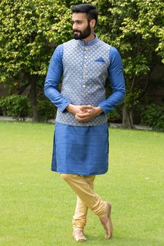 Groom Casual Wedding, Raymond Suit, Groom Casual, Engagement Dress For Groom, Kurta Pajama For Men, Indian Groom Dress, Blue Dress Outfits, Pajama For Men, Boys Kurta Design