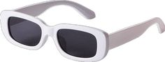 Retro Narrow Rectangle Sunglasses - WHITE GRAY - Save 35% White Rectangular Sunglasses For Summer, Classic White Shield Sunglasses With Uva Protection, White Rectangular Shield Sunglasses With Gradient Lenses, Classic White Shield Sunglasses With Tinted Lenses, White Rectangular Sunglasses With Polarized Lenses, Classic White Sunglasses For The Beach, White Rectangular Polarized Sunglasses, Trendy Optic White Sunglasses With Uva Protection, White Rectangular Sunglasses For Beach