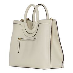 This Mallory women's satchel bag by Liz Claiborne offers a unique take on the classic style. It is made from pebbled faux leather with a zip-snap closure, ring-shaped top handles, a roomy interior with multiple pockets, and an adjustable strap to wear it crossbody. Features: Pocket, Adjustable StrapsClosure Type: ZipperPockets: 1 Inside Zip Pocket, 3 Inside Slip Pockets, 1 Back Zip PocketMetal Color: Gold ToneMeasurements: 10.5 Height/Inches, 5.5 Depth/Inches, 13.25 Width/InchesHandle Drop Lengt Beige Bag With Gold-tone Hardware And Round Handle, Beige Bags With Gold-tone Hardware And Round Handle, Chic Satchel With Zipper Closure For On-the-go, Faux Leather Satchel With Zipper Closure And Top Handle, Versatile Satchel With Round Handle For Daily Use, Beige Top Handle Satchel For Travel, Chic Satchel With Zipper Closure And Double Handle, Cream Versatile Satchel With Double Handles, Versatile Cream Satchel With Double Handle