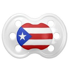 a pacifier with the flag of puerto on it