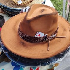 Women's Brown Boho Hippie Hat New In Boutique Casual Wide Brim Hat For Western-themed Events, Casual Short Brim Felt Hat For Festivals, Casual Summer Felt Hat For Western-themed Events, Casual Felt Hat For Western-themed Summer Events, Vintage Brown Felt Hat For Beach, Brown Vintage Felt Hat For Beach, Vintage Brown Felt Hat For The Beach, Casual Fedora For Western-themed Events, Casual Short Brim Fedora For Western-themed Events