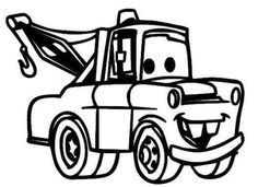 the tow truck coloring page for kids