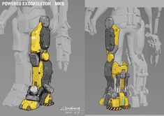 ArtStation - Powered Exoskeleton - MK9 Mech X4, Exoskeleton Suit, Apocalypse Survival Gear, Halo Armor, Arte Robot, Alien Concept Art, Power Armor