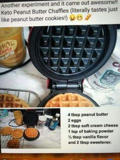 an advertisement for some kind of waffle maker