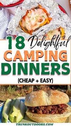 Looking for easy and delicious camping dinner ideas? Check out these 18 fun recipes that are perfect for your next camping adventure. From foil packet meals to one-pot wonders, you'll love these campfire-friendly dishes! #CampingMeals #CampingFood #CampingRecipes #CampingDinners #EasyCampingRecipes Easy Camping Foil Packet Meals, Tent Camping Dinner Ideas, Campfire Foil Meals, Camping Dinner Ideas Outdoor Cooking, Meal Ideas For Camping, Precooked Camping Meals, Camp Meals For Two, Meals For Camping Outdoors, Freezer Meals For Camping