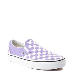 Vans Unisex Adult Slipon Checkerboard Sneakers Size M10.5/W12 Color Violet/White Purple Vans Slip-on Sneakers, Vans White Slip-on Sneakers With Rubber Sole, Purple Low-top Vans Sneakers, Purple Slip-on Vans Sneakers, Purple Vans Sneakers For Skateboarding, Sporty Purple Vans Sneakers, Vans Low-top Slip-on Sneakers, Purple Vans Sneakers With Rubber Sole, Sporty Purple Vans Skate Shoes