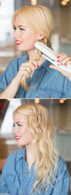 Cool and Easy DIY Hairstyles - 5 Minute Office Friendly Hairstyle - Quick and Easy Ideas for Back to School Styles for Medium, Short and Long Hair - Fun Tips and Best Step by Step Tutorials for Teens, Prom, Weddings, Special Occasions and Work. Up dos, Braids, Top Knots and Buns, Super Summer Looks http://diyprojectsforteens.com/diy-cool-easy-hairstyles Cool Easy Hairstyles, Simple Prom Hair, Fishtail Braid, Fast Hairstyles, Penteado Cabelo Curto, Long Blonde, Hairstyles Long, Quick Hairstyles