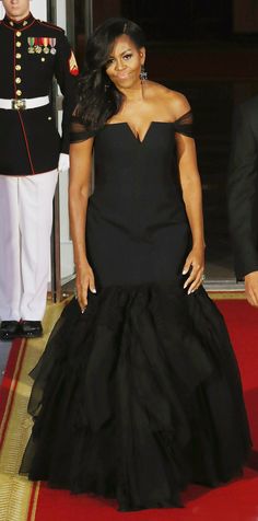 Michelle Obama's Best Looks Ever - 2015 - VERA WANG  - from InStyle.com American First Ladies, Xi Jinping, Preen By Thornton Bregazzi, Amazing Dresses, Fashion Icons