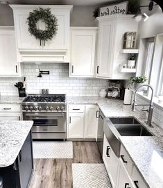 the kitchen is clean and ready to be used as a place for cooking or eating