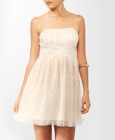 Sequined Mesh Tube Dress | FOREVER21 - 2000046311 Sequin Homecoming Dress, Short Party Dress, Flirty Dresses, Evening Cocktail, Pretty Dress, Sequin Mini, Dress Evening, Sequin Mini Dress