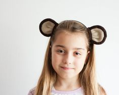 Monkey Headband, Children's Monkey Head Band, Monkey Ears Photo Prop, Pretend Play, Jungle Animal Monkey ears headband made of polar fleece fabric inserted on a plastic diadem tiara. Comes off easily for washing. For more animal headbands please check out this section here: https://www.etsy.com/shop/oKidz?section_id=15482496 Monkey Headband, Moana Halloween Costume, Snail Costume, Winnie The Pooh Costume, Monkey Party, Pet Monkey, Toddler Halloween Costumes, Toddler Costumes, Jungle Animal