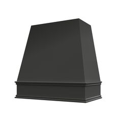 a black chimney on a white background with clipping for the bottom part of the chimney