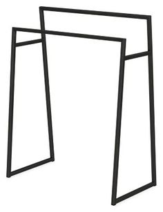 two black metal frames on a white background