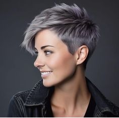 Shaved Hairstyles For Women, Pixie Cut Shaved Sides, Shaved Pixie Cut, Shaved Hairstyles, Easy Short Haircuts, Undercut Long Hair, Edgy Pixie, Chop Chop