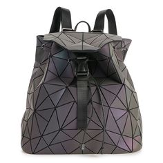 "This AmeriLeather Mollie Luminous Geometric backpack will complement any outfit! This AmeriLeather Mollie Luminous Geometric backpack will complement any outfit! Geometric design Water resistant 12.5""H x 14""W x 5.5""D Shoulder strap length: 18"" to 32"" Handle drop-down length: 3.25'' Buckle and drawstring closure Polished finish Interior: 1 zip pocket, 2 slip pocketsCONSTRUCTION & CARE Body: polyurethane Lining: polyester Wipe clean Imported Size: One Size. Color: Multicolor. Gender: fem Trendy Geometric Travel Bags, Geometric Travel Bag With Adjustable Strap, Travel Bags With Adjustable Strap And Geometric Shape, Style Evolution, Water Design, Fashion Handbags, My Wardrobe, Geometric Design, Luggage Bags