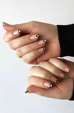 1. Checkered French Tips Whether you called it checker board or checkered , it doesn’t matter. Checkered print has jumped from fashion to our... Black And White Nail, Checkered Nails, Checker Board, Checkered Print, French Tips, Nail Polish, Matter, Nail Art, Nails