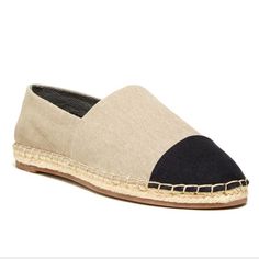 *Never Worn!* *Brand New* Paid $80 For Them! Everyday Espadrilles With Cushioned Footbed And Round Toe, Natural Round Toe Espadrilles For Everyday Wear, Natural Espadrilles For Everyday Spring Wear, Chic Summer Espadrilles For Workwear, Chic Summer Espadrilles For Work, Spring Espadrilles With Contrast Sole And Round Toe, Spring Slip-on Espadrilles With Contrast Sole, Casual Flat Heel Espadrilles For Workwear, Summer Workwear Espadrilles With Flat Heel