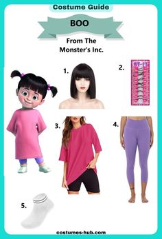 the costume guide for boo from the monster's inc