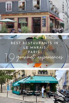 the best restaurants in paris, france with text overlay