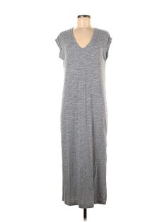 Cloth & Stone Casual Dress Size: X-Small Gray Dresses - used. No Fabric Content, Maxi, V-Neck, Midi/Calf Length, Short Sleeve | Cloth & Stone Casual Dress: Gray Dresses - Size X-Small Casual Gray Cotton Mini Dress, Casual Gray V-neck Maxi Dress, Gray Casual Dress, Gray Dresses, Grey Stone, Gray Dress, Casual Dresses For Women, Casual Dress, Casual Dresses