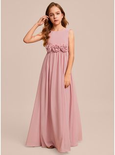 JJ's House 3D Floral Chiffon Scoop Sweet 16 Junior Bridesmaid Dresses Spring Summer A-line Back Zip Blush Floor-Length Pink Sleeveless Junior Bridesmaid Dress. #JJ's House #3DFloral #Chiffon #Scoop #Sweet16 #JuniorBridesmaidDresses #Spring #Summer #Aline #BackZip #Blush #FloorLength #Pink #Sleeveless #JuniorBridesmaidDress Floral Junior Bridesmaid Dresses, Bridesmaid Dresses Spring, Spring Bridesmaid Dresses, Junior Bridesmaids, Junior Bridesmaid Dress, Pink Formal Dresses, Dresses Spring, Junior Bridesmaid Dresses, Junior Bridesmaid