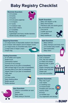 the baby registry checklist is shown here