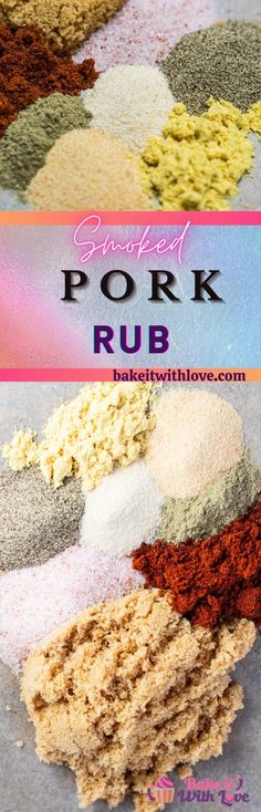 an image of some food that is on top of a table with the words, inspired pork rub