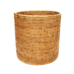 a woven basket on a white background