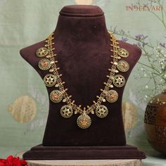 Regal Emerald Kundan Bottumala Emerald Necklace Indian, Bridal Diamond Jewellery, Necklace Indian