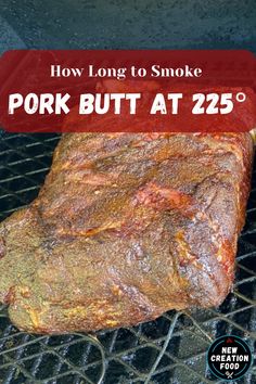 Elevate your smoking game with our tips on how long to smoke pork butt at 225°F! Follow our account for the ultimate guide to achieving succulent, smoky perfection. Pork Shoulder In Smoker, Boston Button Recipes Pellet Smoker Pork, Smoked Pork Butts, Gas Grill Smoker, Smoked Pork Shoulder Pit Boss, Smoked Pork Butts On Electric Smoker, Smoked Jerky, Picnic Roast, Pellet Smoker Recipes